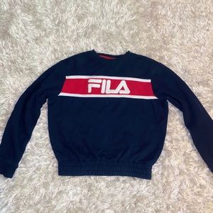 fila navy blue crewneck